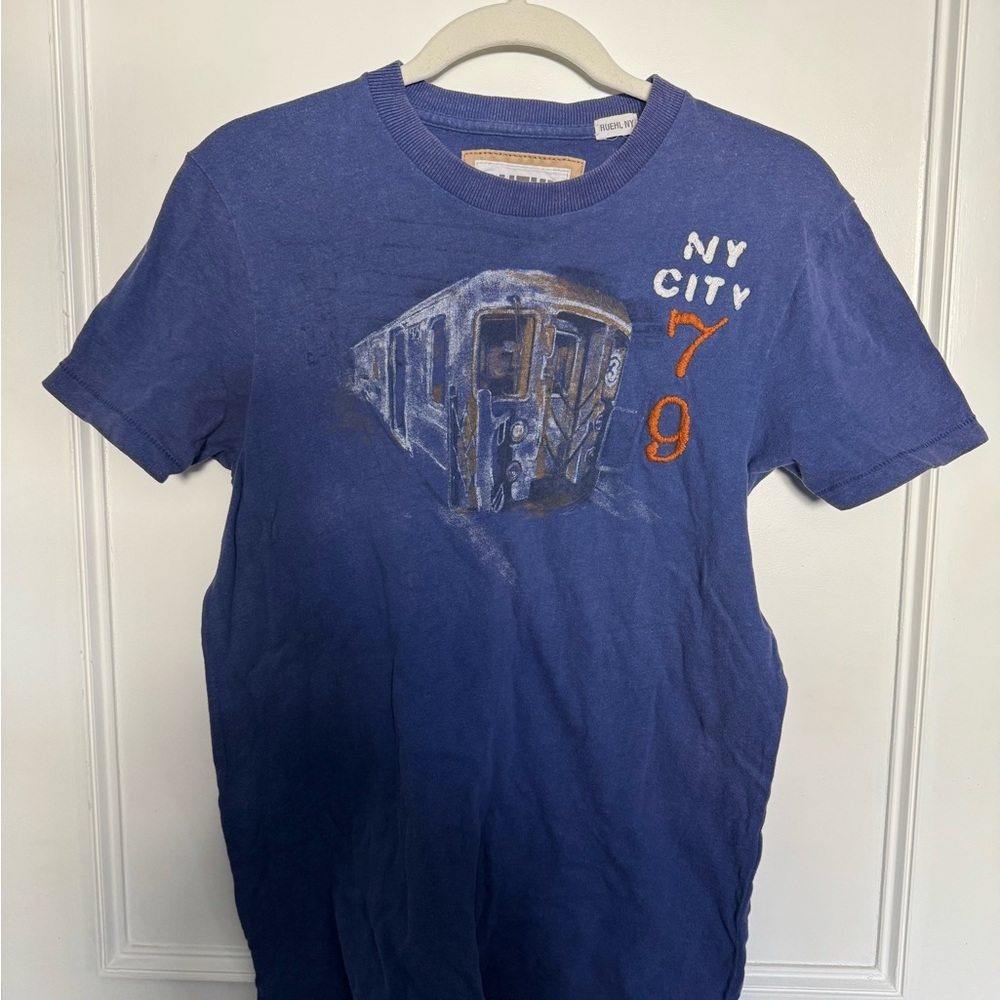 Ruehl No. 925 Graphic Tee Blue Size Small